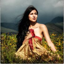 SpiroPhotographer Portrait Retrato image of 1 person, hair, flower and outdoors