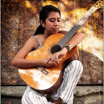 SpiroPhotographer Portrait Retrato image of 1 person, playing a musical instrument, guitar and outdoors